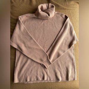 Free People Mauve Turtle Neck Sweater Oversized Small